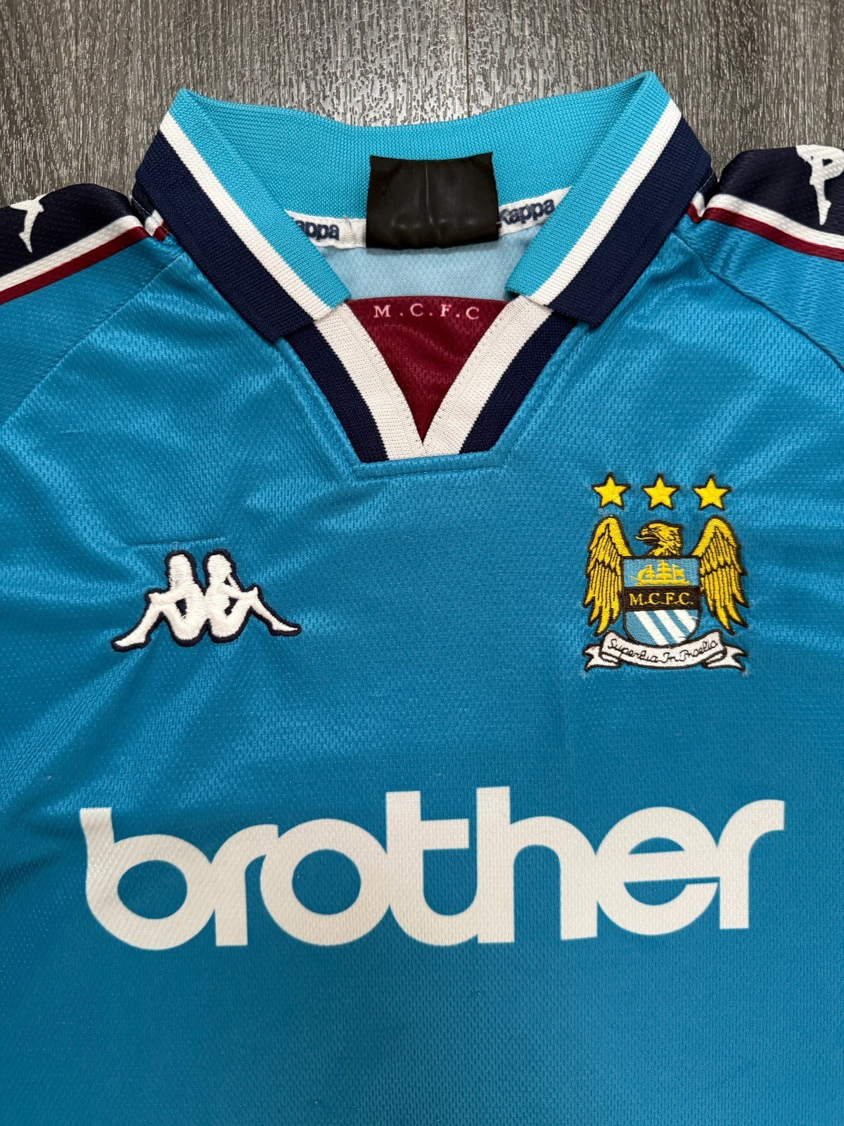 Original Kappa Manchester City 1997/1998 Home Shirt Mens Large1