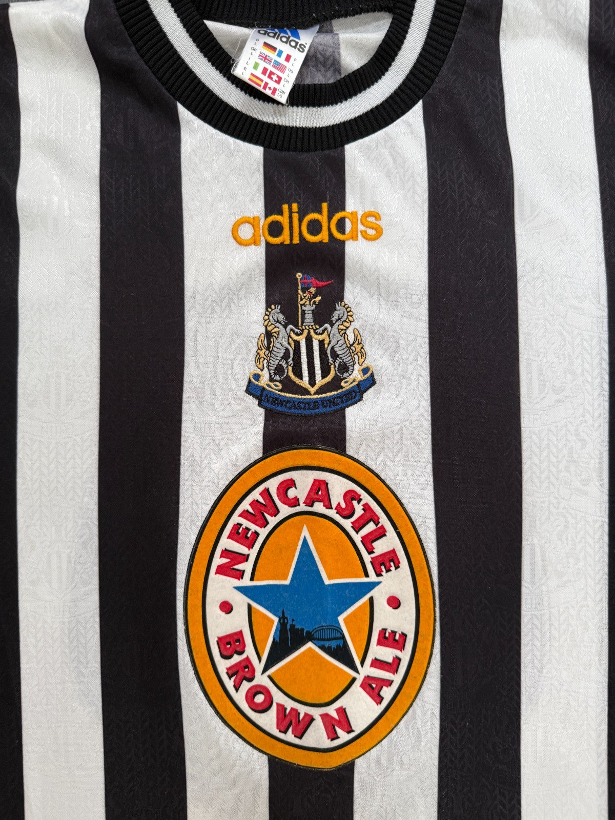 Original Adidas Newcastle United 1997/1998 Home Shirt Mens Large1