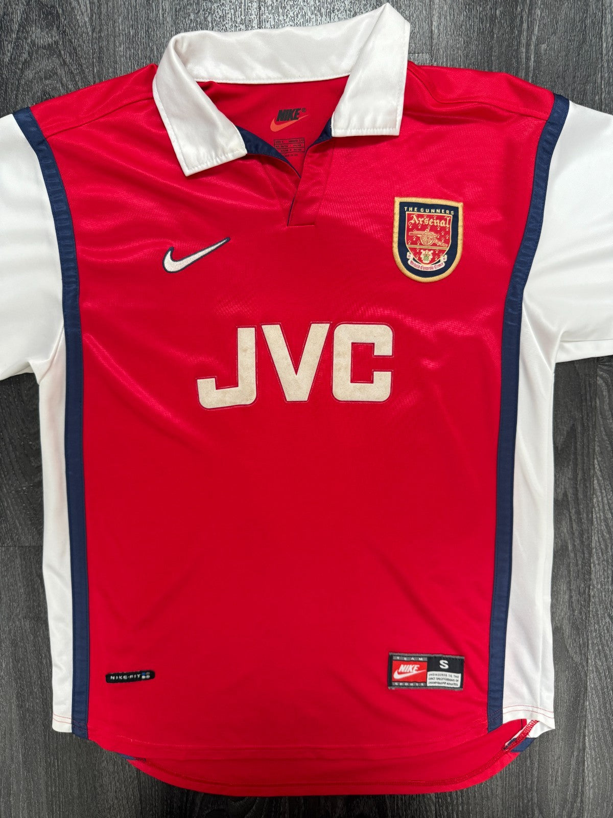 Original Nike Arsenal 1998/1999 Home Shirt ADAMS 6 Mens Small3