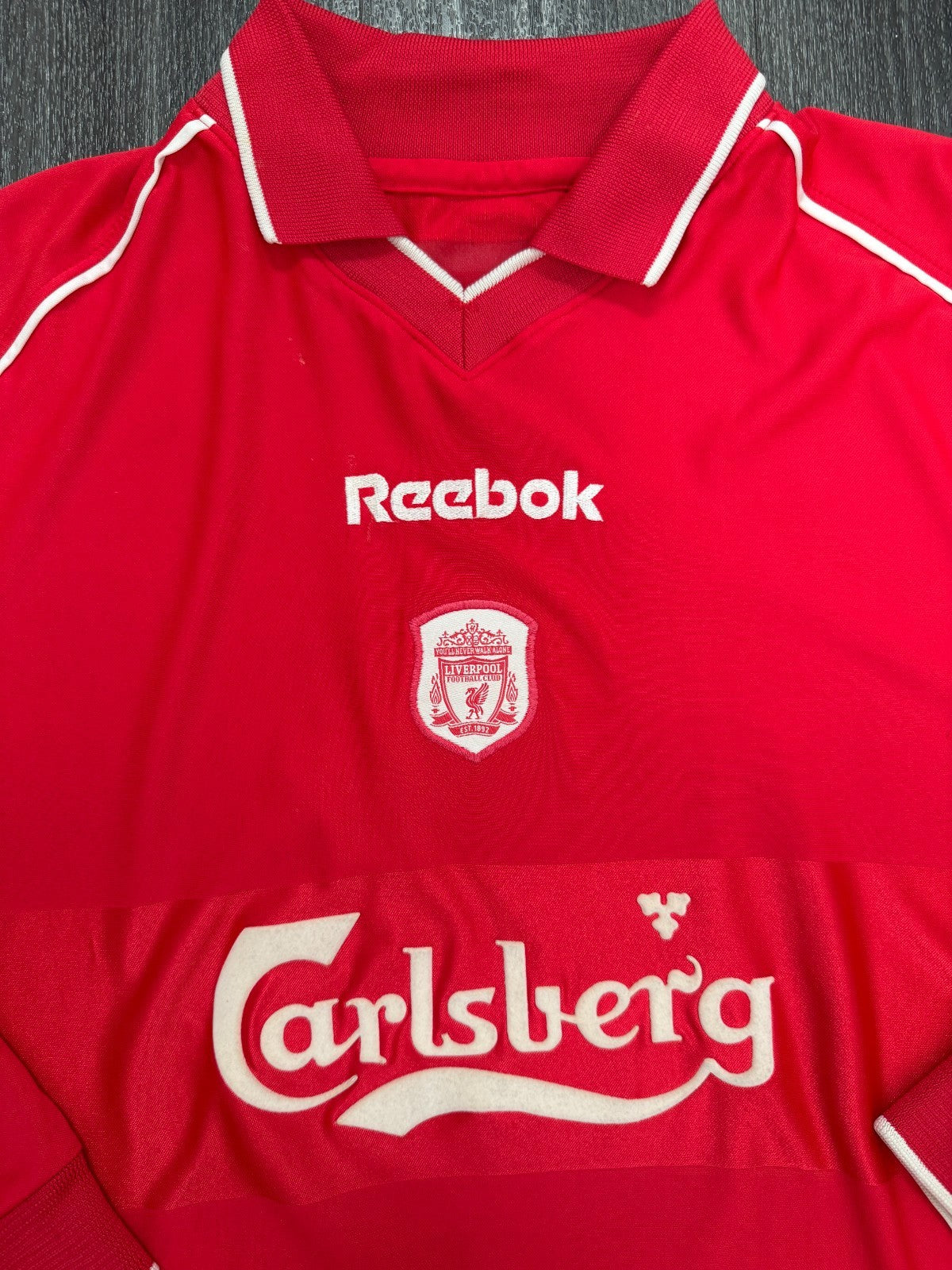 Original Reebok Liverpool 2000/2001 Long Sleeve Home Shirt Mens Large1