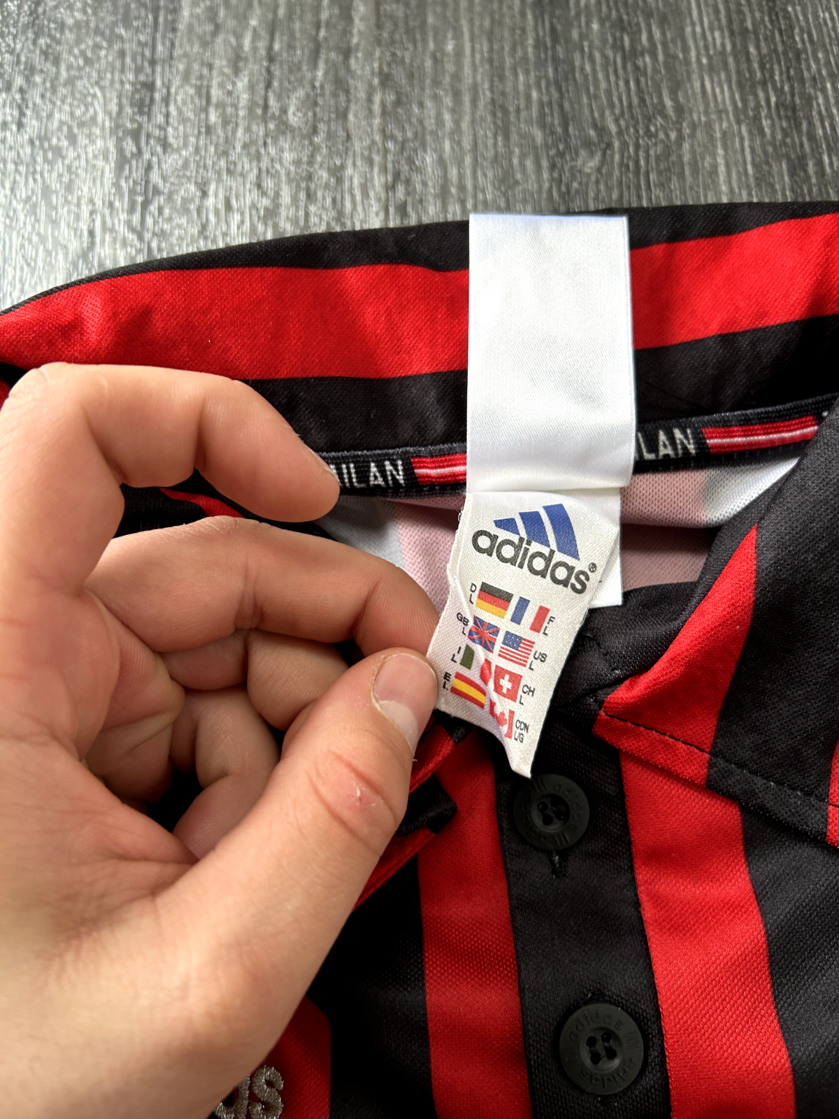 Original Authentic Adidas AC Milan 1999/2000 Centenary Home Shirt Mens Large19