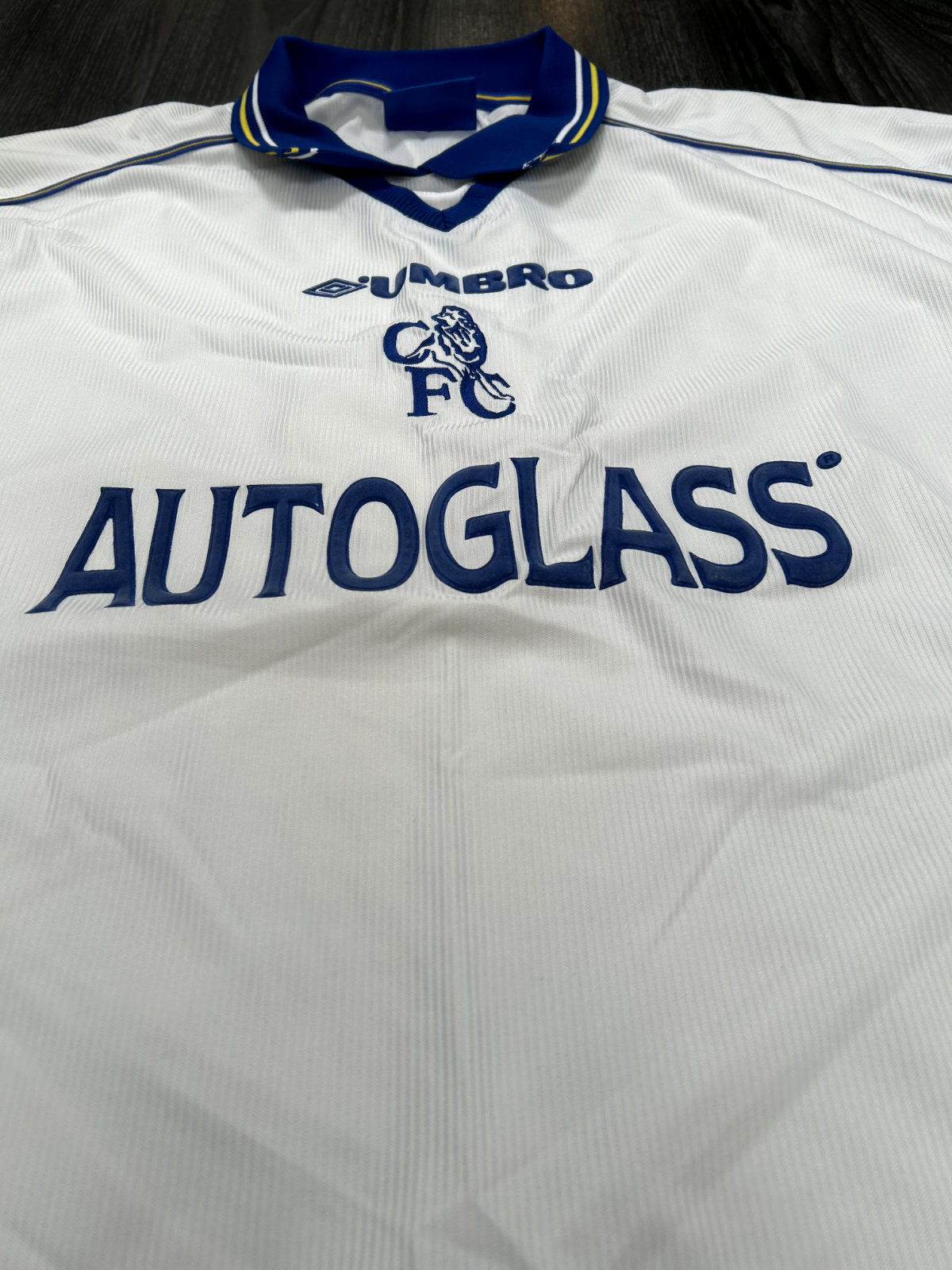 Original Authentic Umbro Chelsea 1998/1999 Away Shirt Poyet 8 Mens Extra Large9