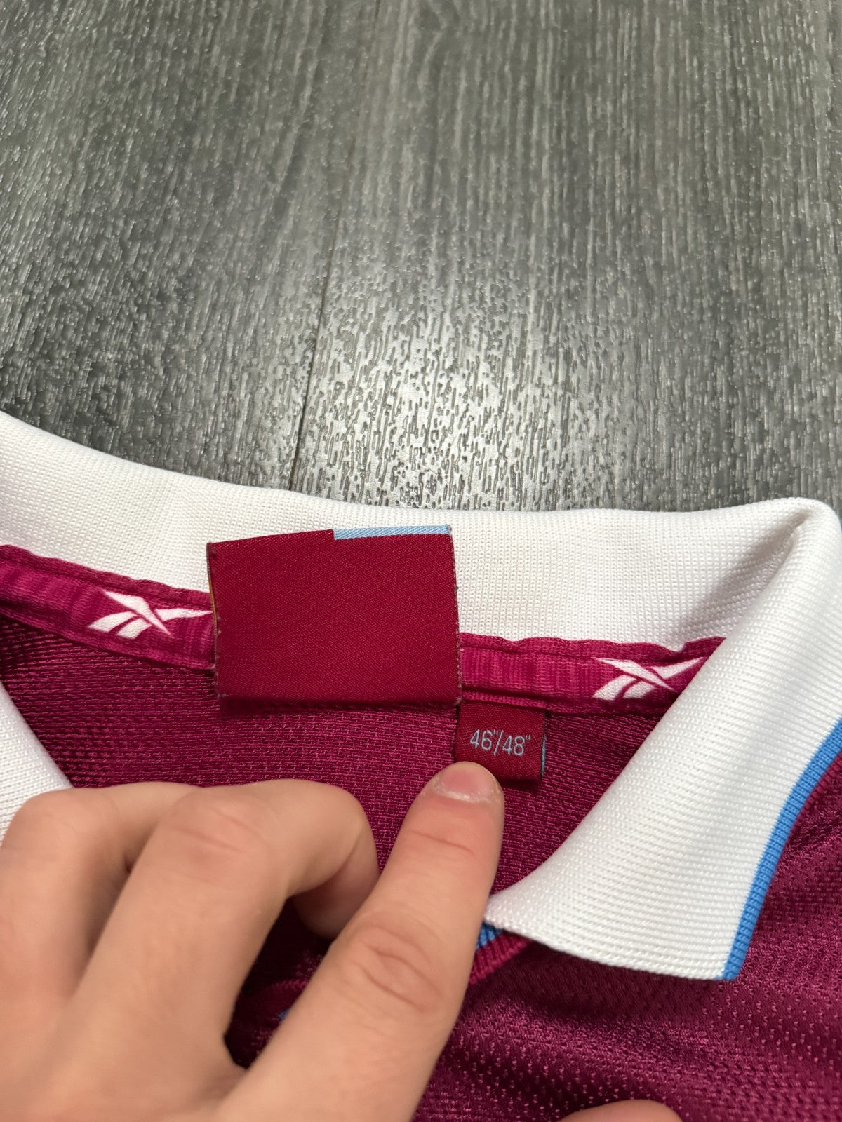 Original Reebok Aston Villa 1998/1999 Home Shirt COLLYMORE 9 Mens XXL 2XL4