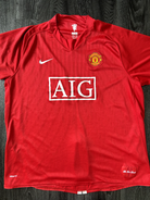 Original Authentic Nike Manchester United 2007/2008 Home Shirt XXL Mens0