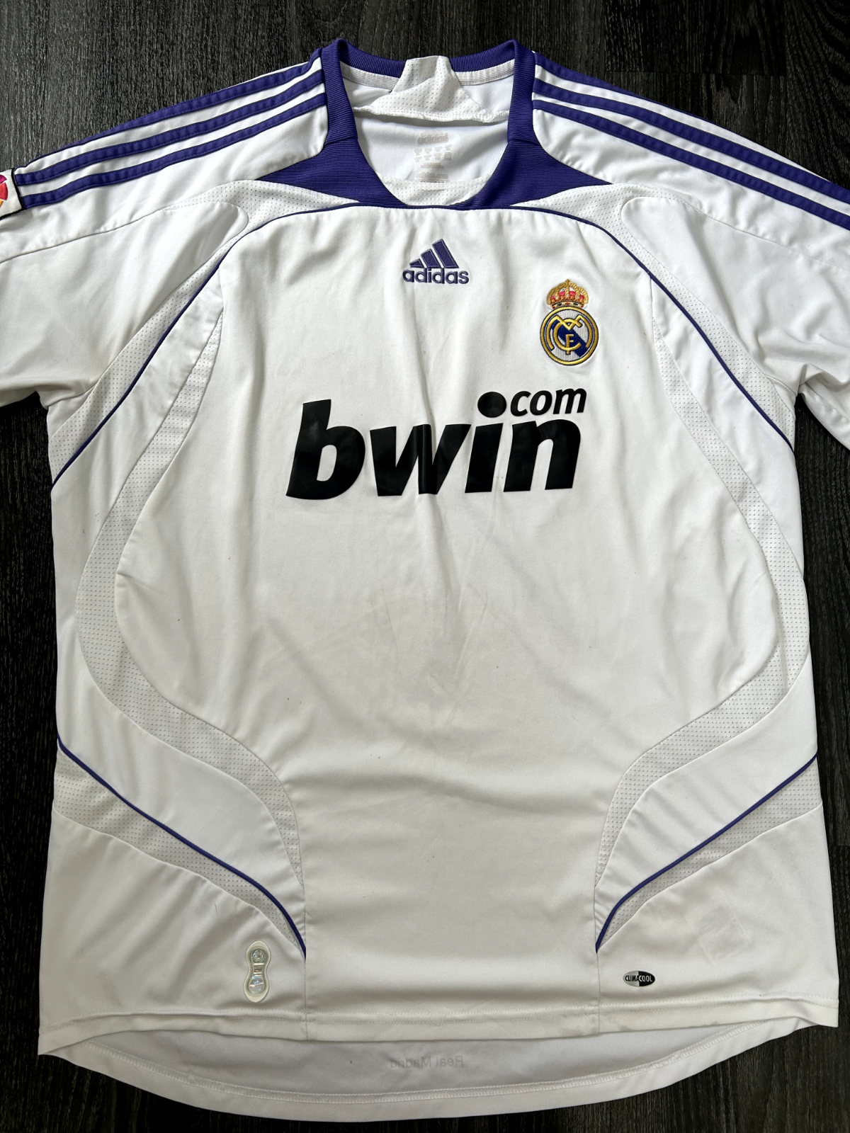 Original Authentic Adidas Real Madrid 2007/2008 Home Shirt Mens Extra Large XL0