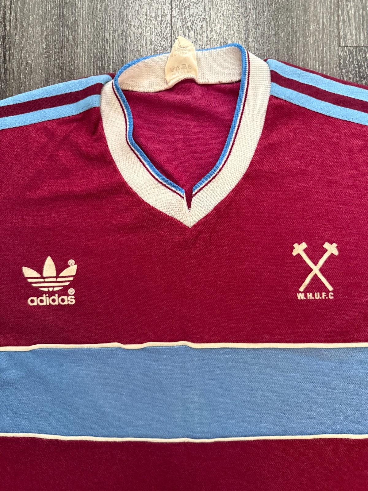 Original Authentic Adidas West Ham United 1983/1984 Home Shirt Mens Large1