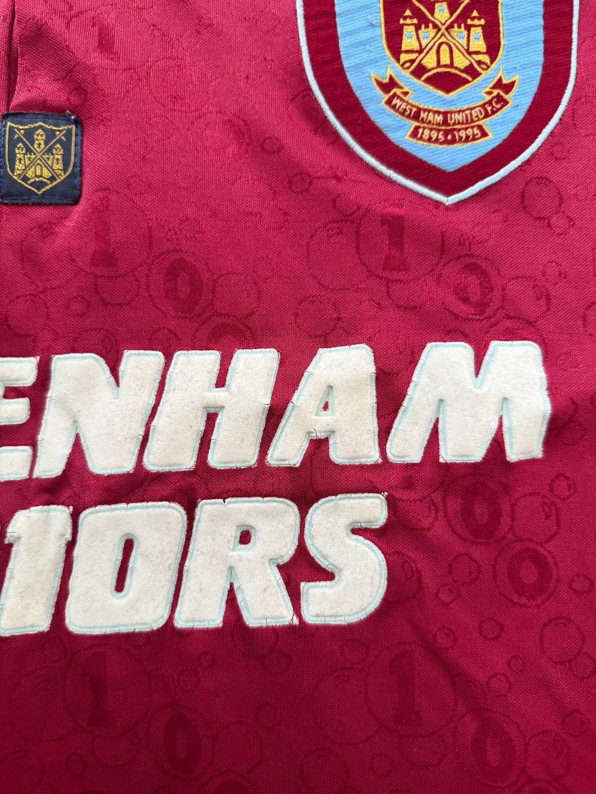 Original Authentic PONY West Ham United 1995/1996 Home Shirt Large3