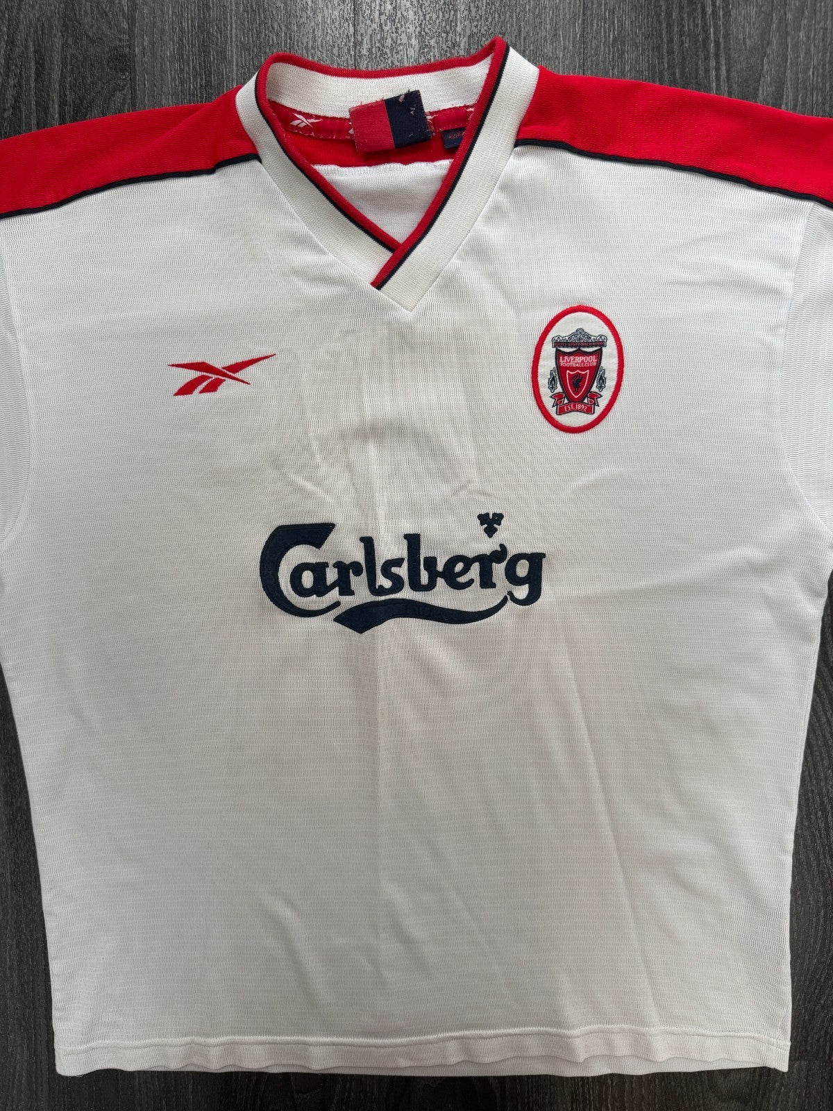 Original Authentic Reebok Liverpool 1998/1999 Away Shirt Mens Large0