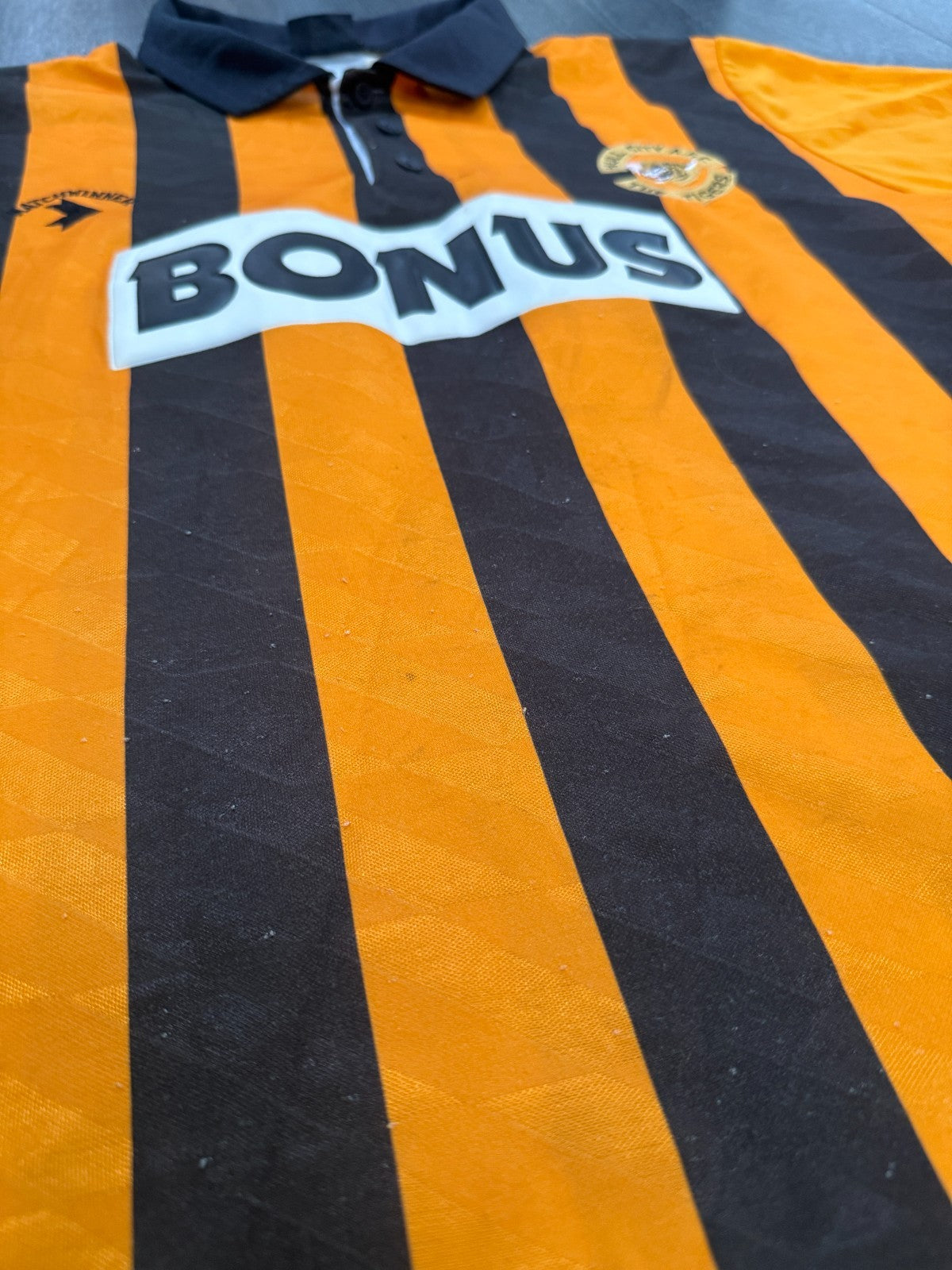 Original Authentic Matchwinner Hull City 1990/1991 Home Shirt Mens Large5