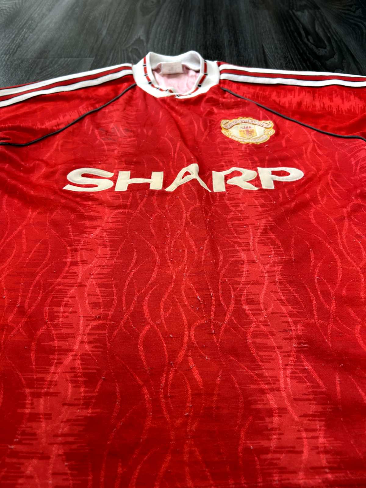 Original Authentic Adidas Manchester United 1990/1991 Home Shirt Mens Small2