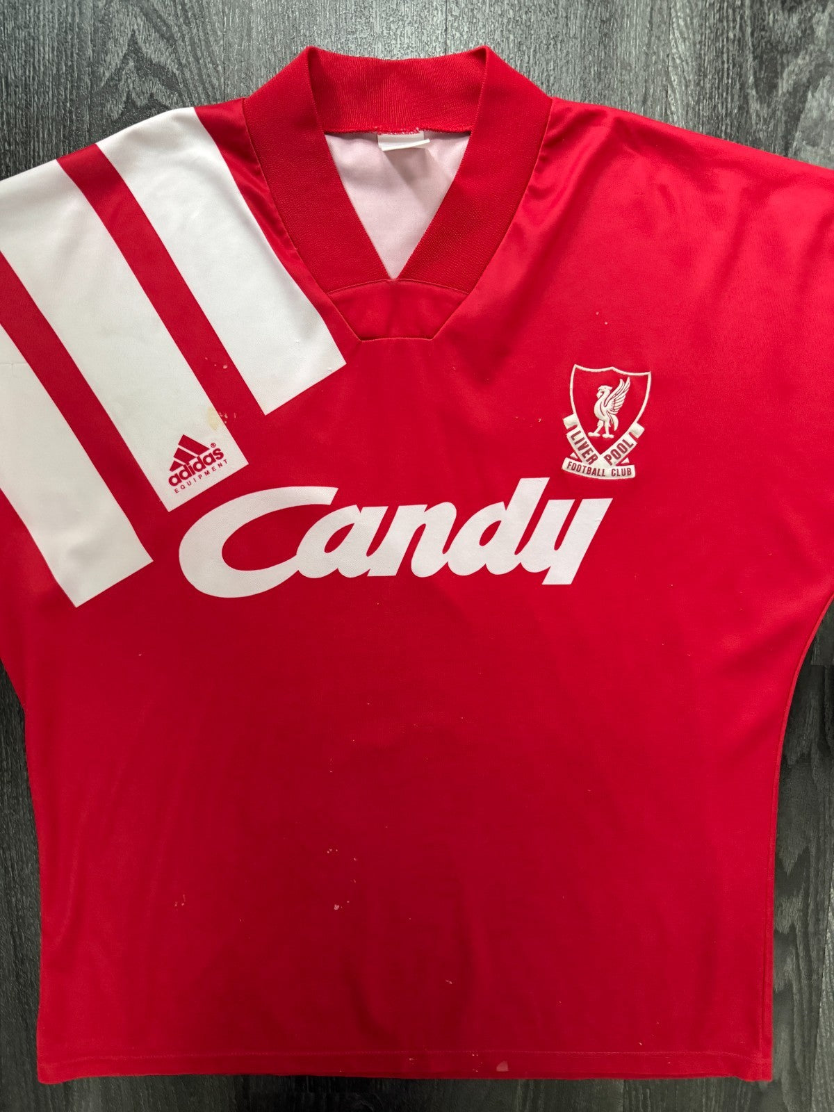 Original Adidas Liverpool 1991/1992 Home Shirt Mens Extra Large XL0
