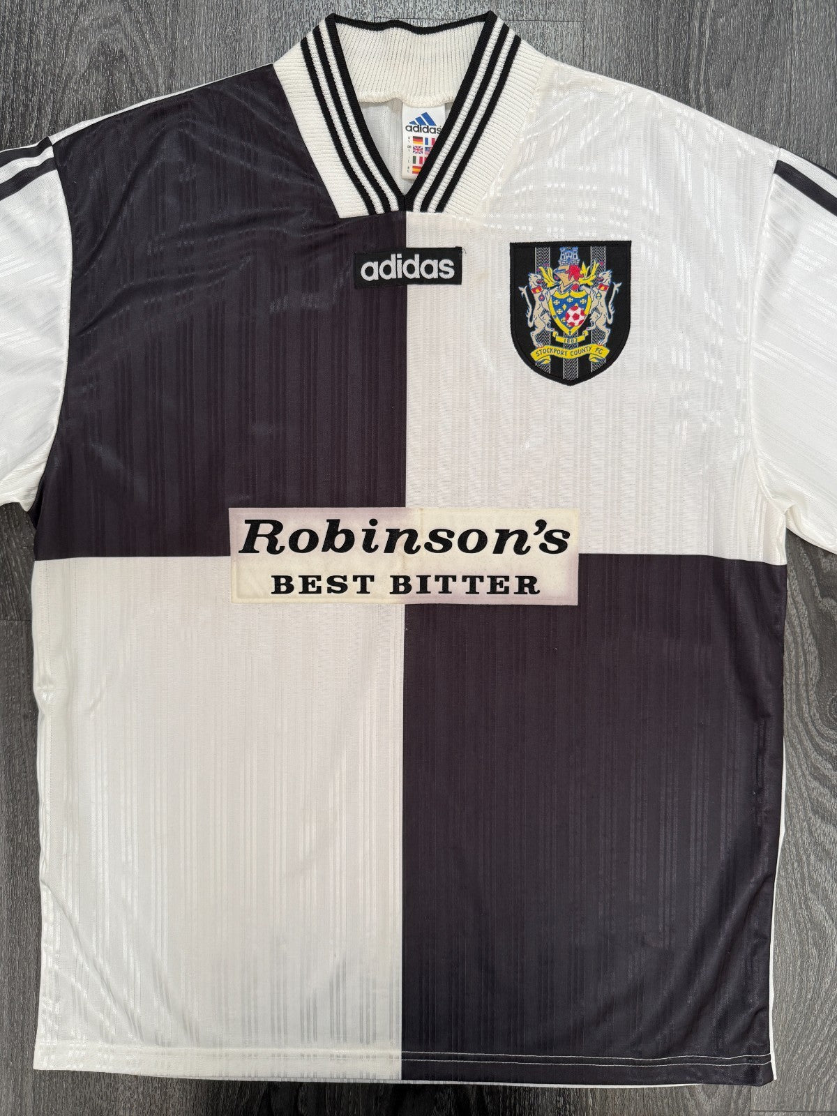Original Adidas Stockport County 1997/1998 Away Shirt Mens Large L0