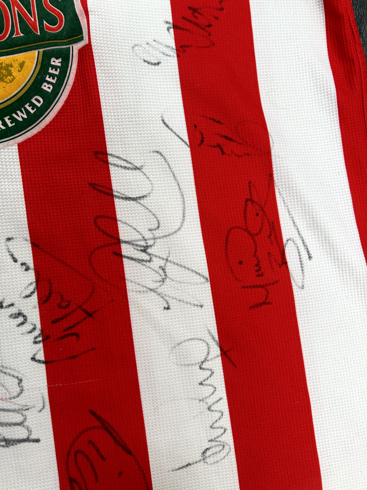 SIGNED PLAYER ISSUE Asics Sunderland AFC 1998/1999 Home Shirt Mens Extra Large4