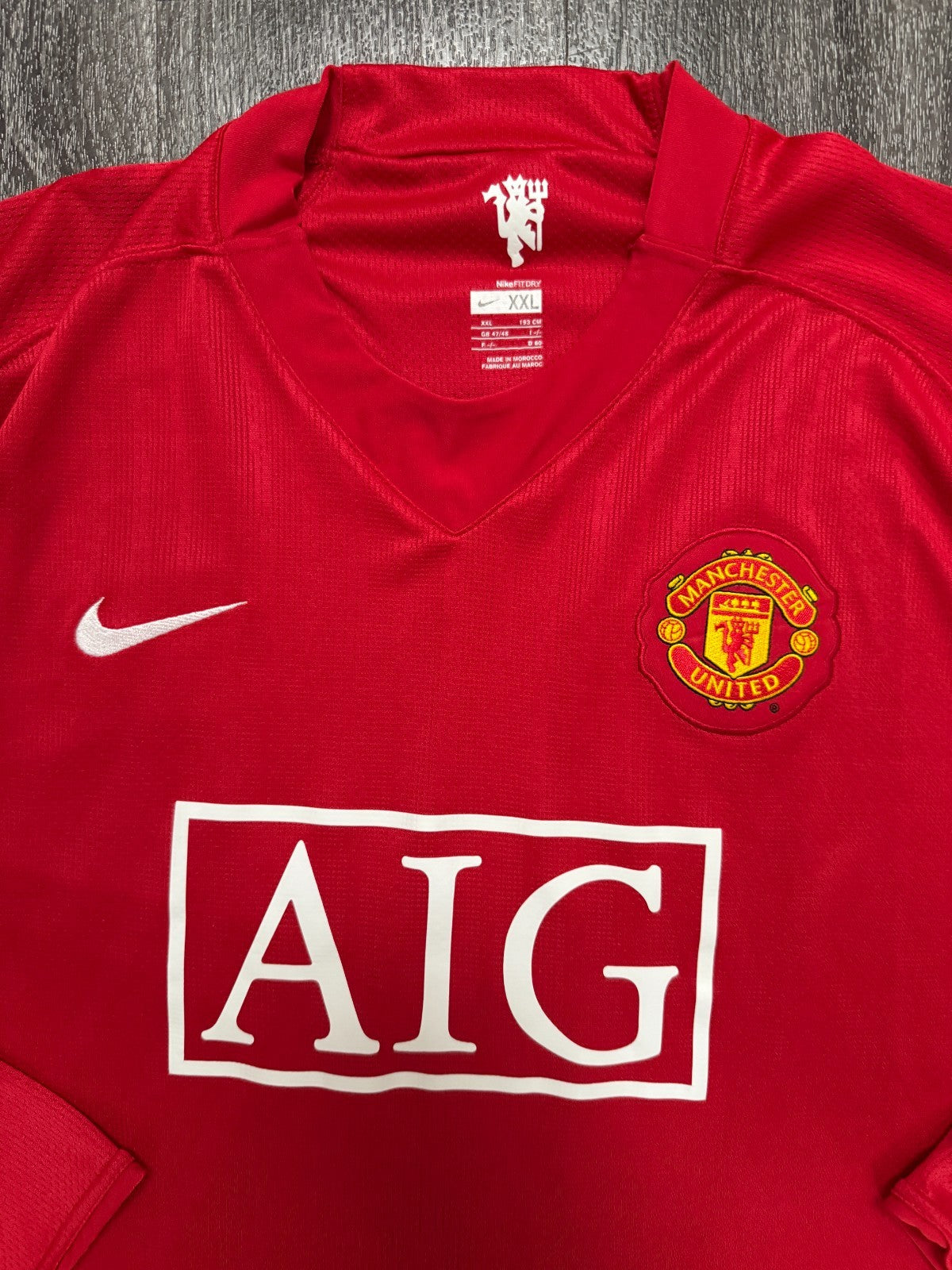 Nike Manchester United 2007/2008 Long Sleeve Home Shirt Mens XXL 2XL1